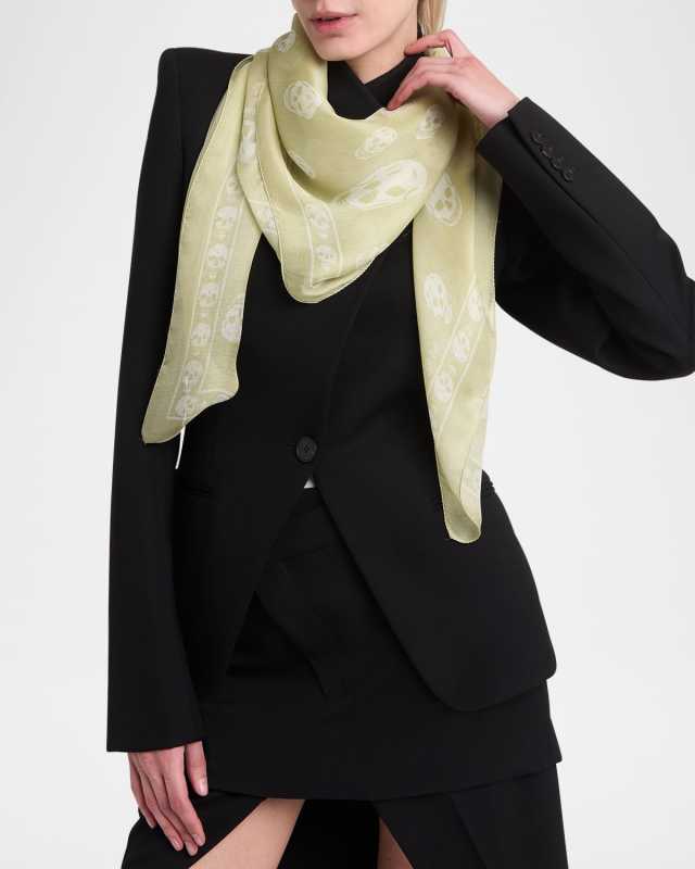 Classic Skull Silk Scarf