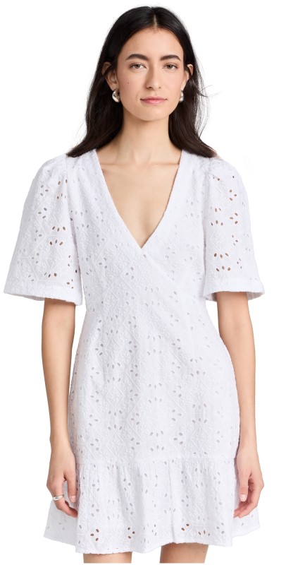 RHODE Mariana Dress White Chelsea Eyelet