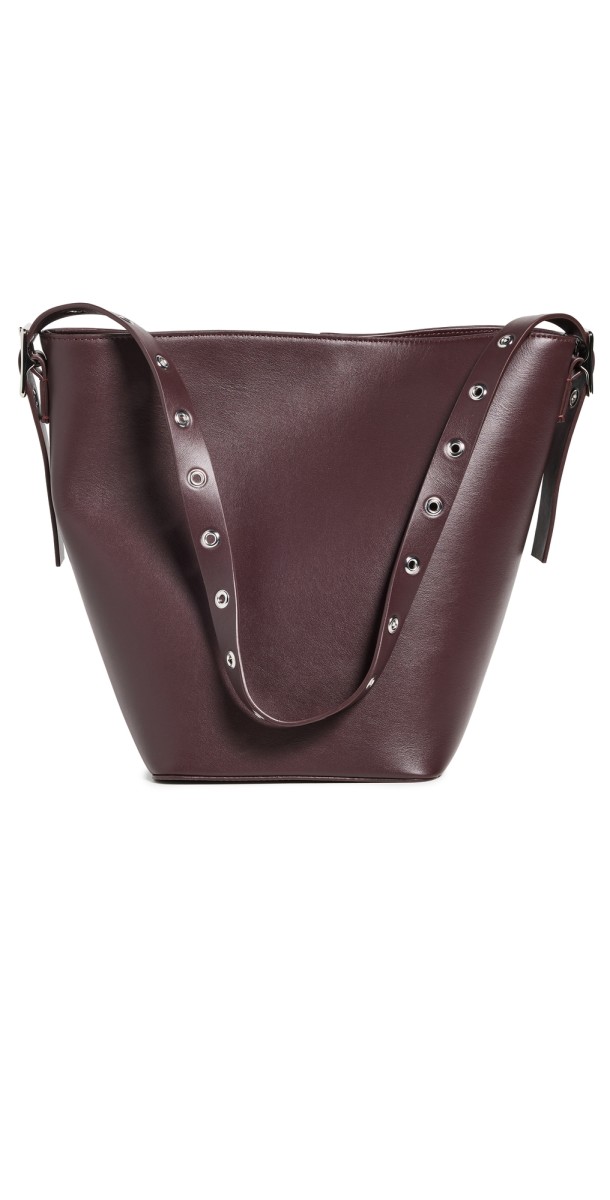 Reformation Rafaella Medium Trapeze Tote Bordeaux