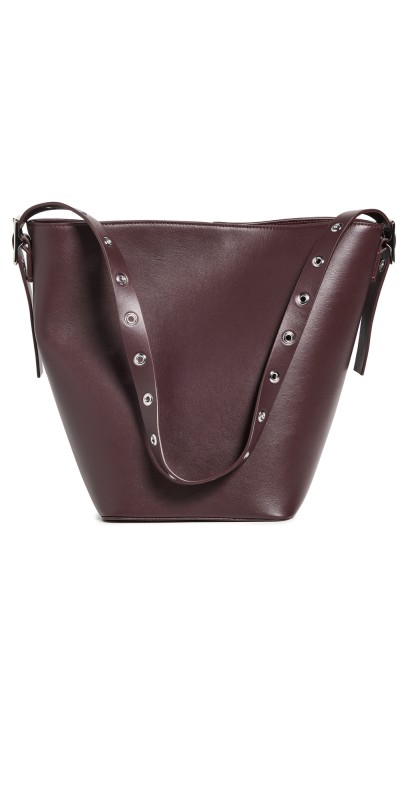 Reformation Rafaella Medium Trapeze Tote Bordeaux