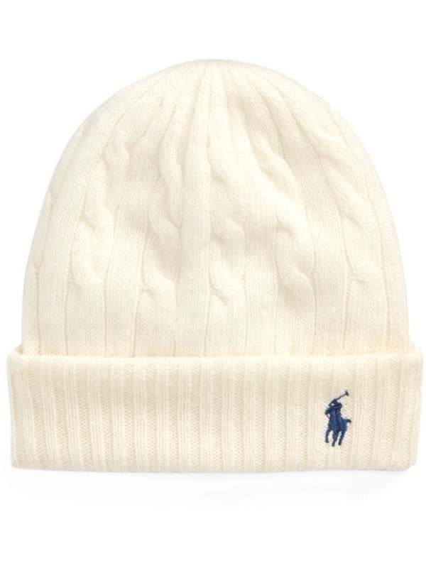 embroidered-logo beanie hat