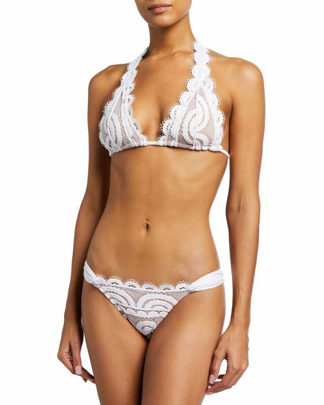 Lace Halter Bikini Top