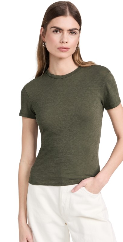Theory Tiny Tee 2 Dark Olive