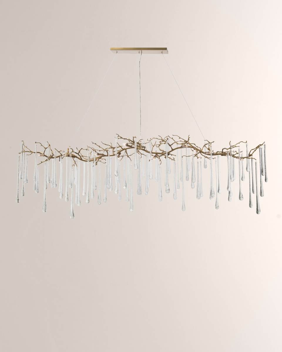 Glass Teardrop 14-Light Chandelier