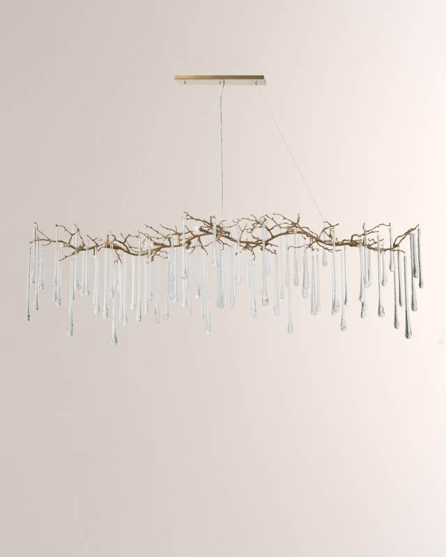 Glass Teardrop 14-Light Chandelier