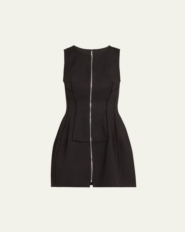 Italie Zip-Front Mini Dress