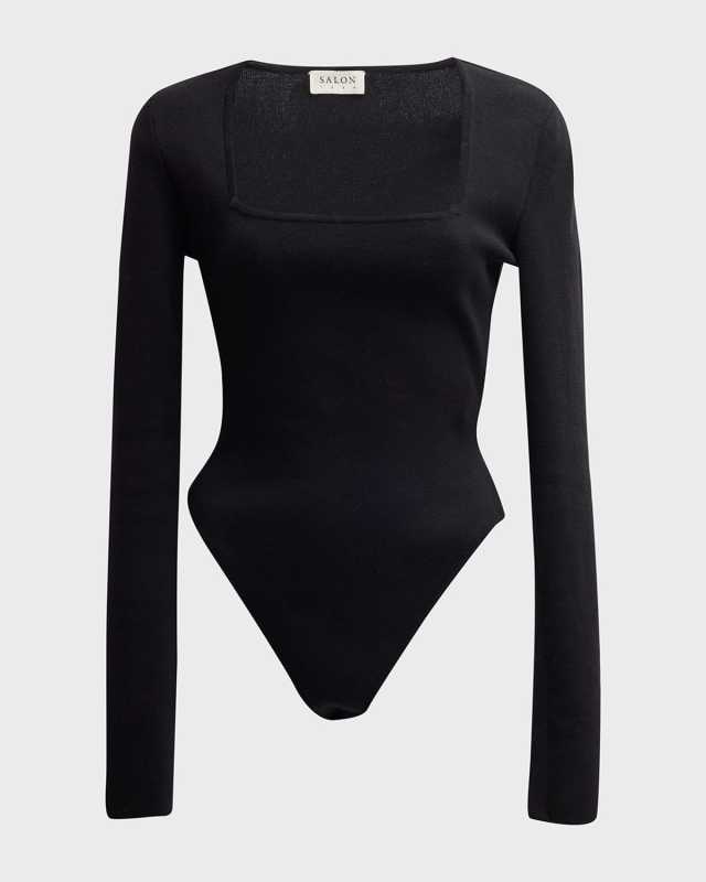 Kit Square-Neck Long-Sleeve Bodysuit