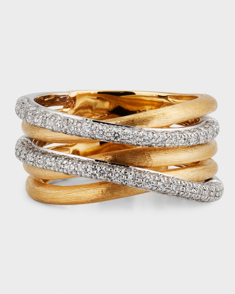 18K Yellow Gold Jaipur Link Alta Five Strand Ring, Size 7