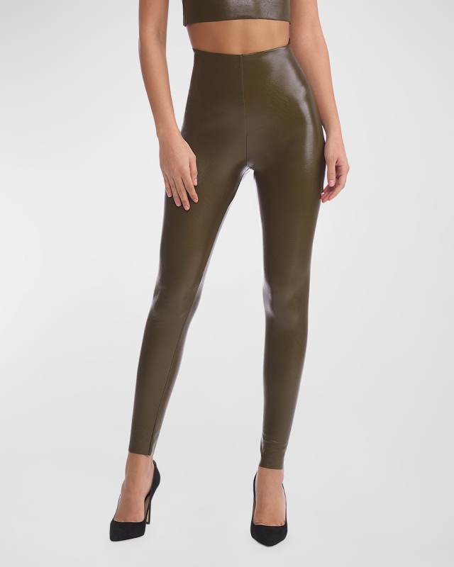 Classic Faux-Leather Leggings