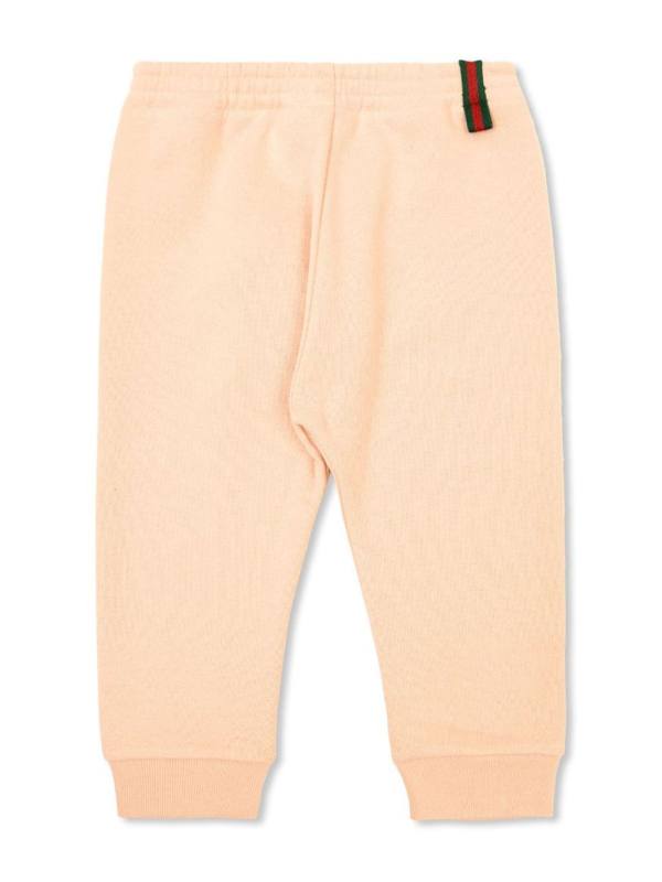 logo-patch cotton trousers