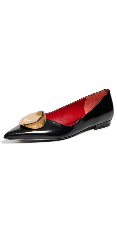 Tory Burch Patos Flats Perfect Black/Ancient Gold