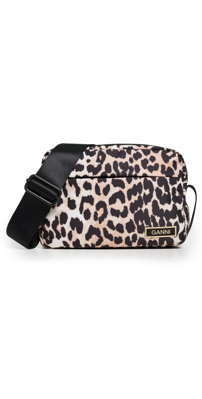 GANNI Recycled Tech Festival Bag Leopard
