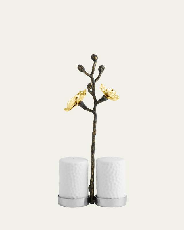 Gold Orchid Salt and Pepper Set