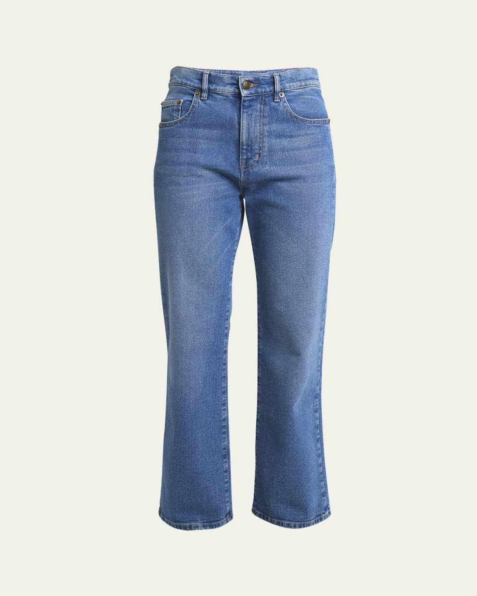Jasper High-Rise Straight-Leg Ankle Jeans
