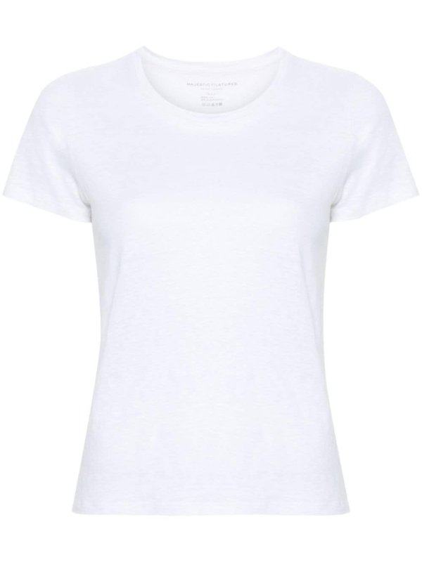 slub linen-blend T-shirt