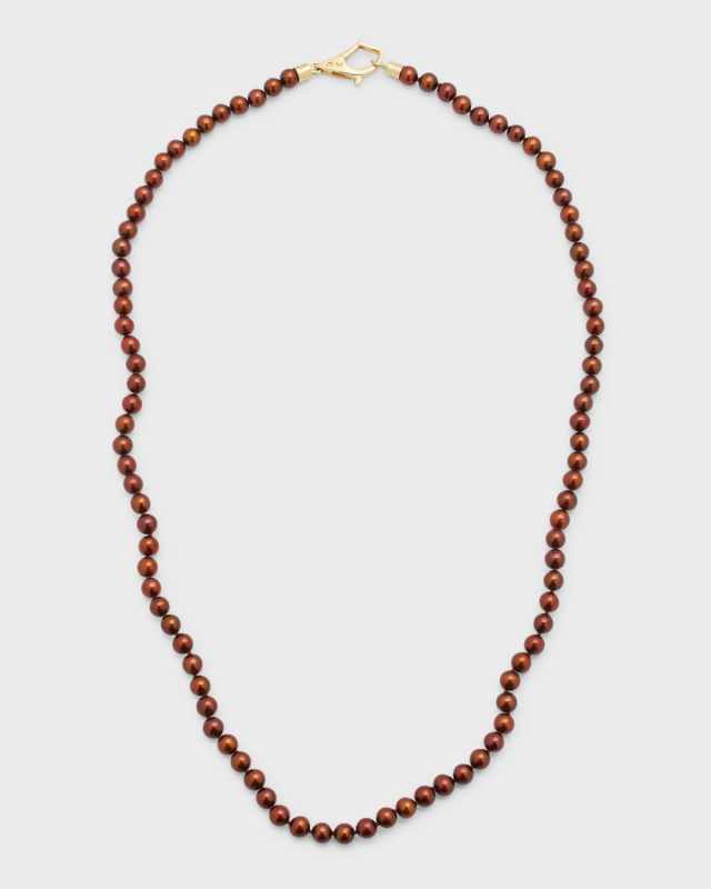 18k XoK Wave Chocolate Pearl Necklace