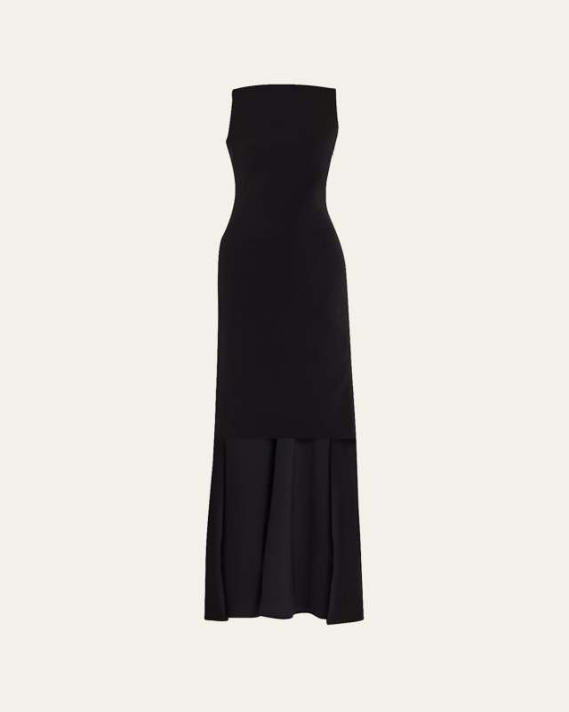 High-Low Bi-Stretch Gown