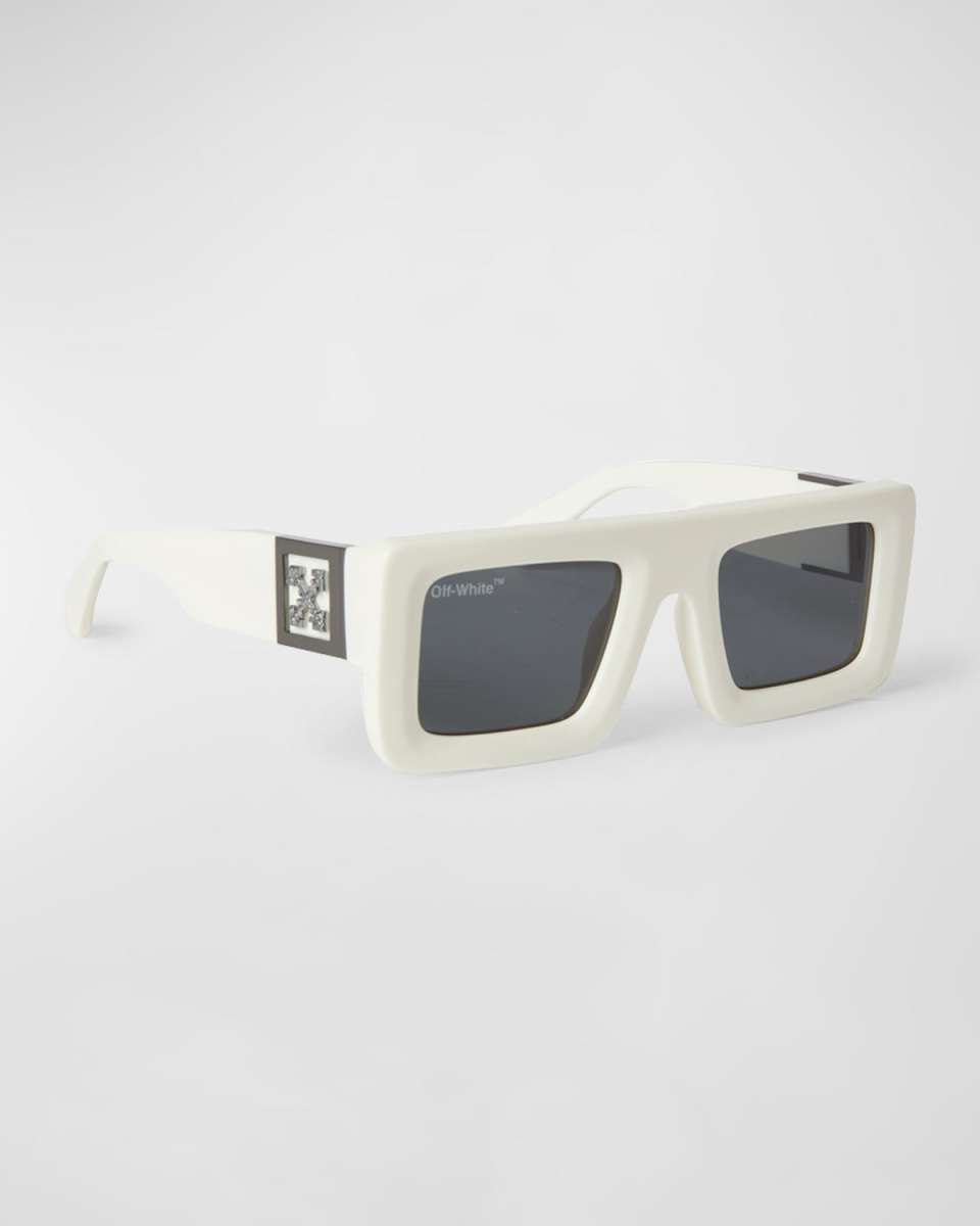 Leonardo Acetate & Silver Metal Alloy Rectangle Sunglasses