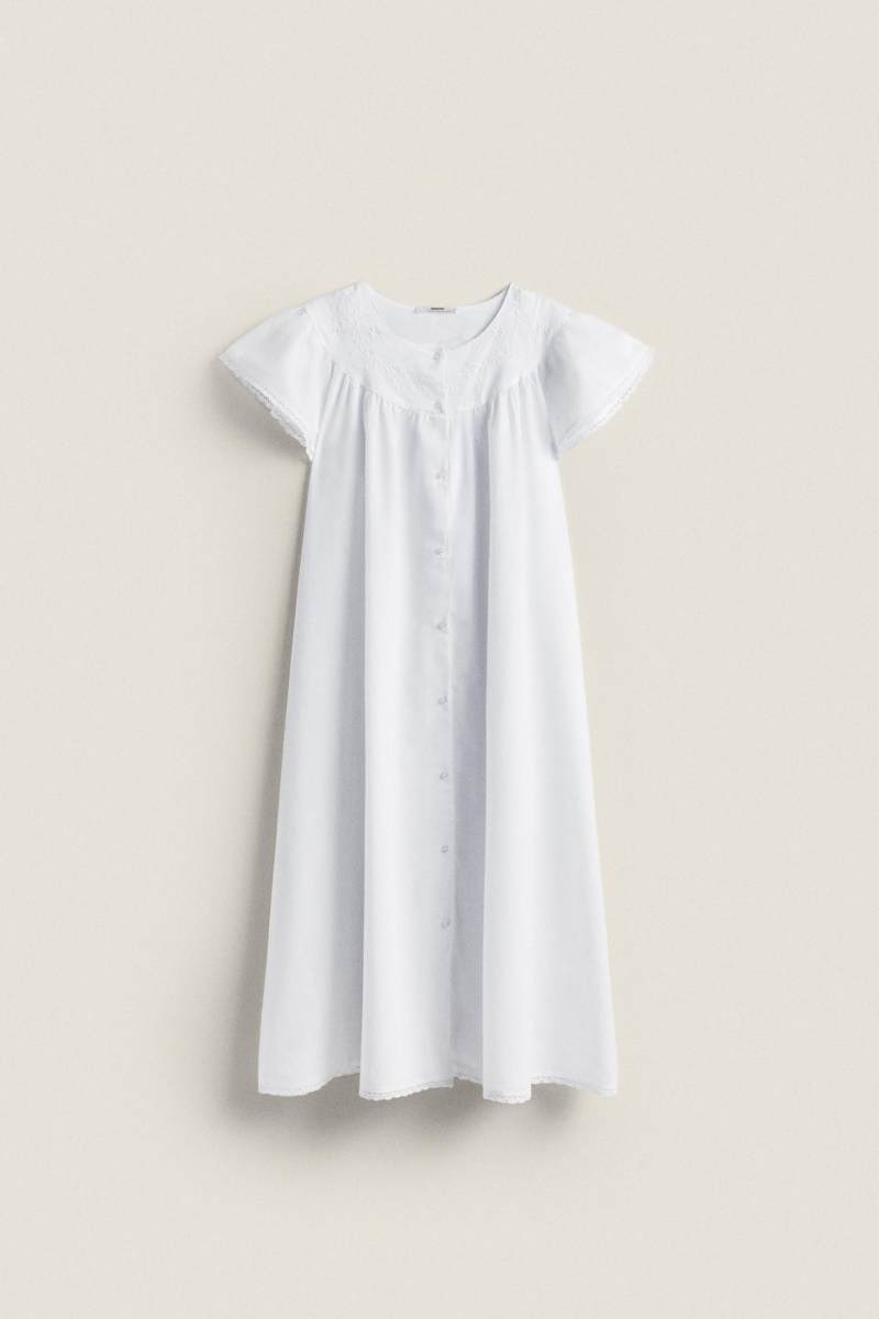 ZARA EMBROIDERED NIGHTGOWN