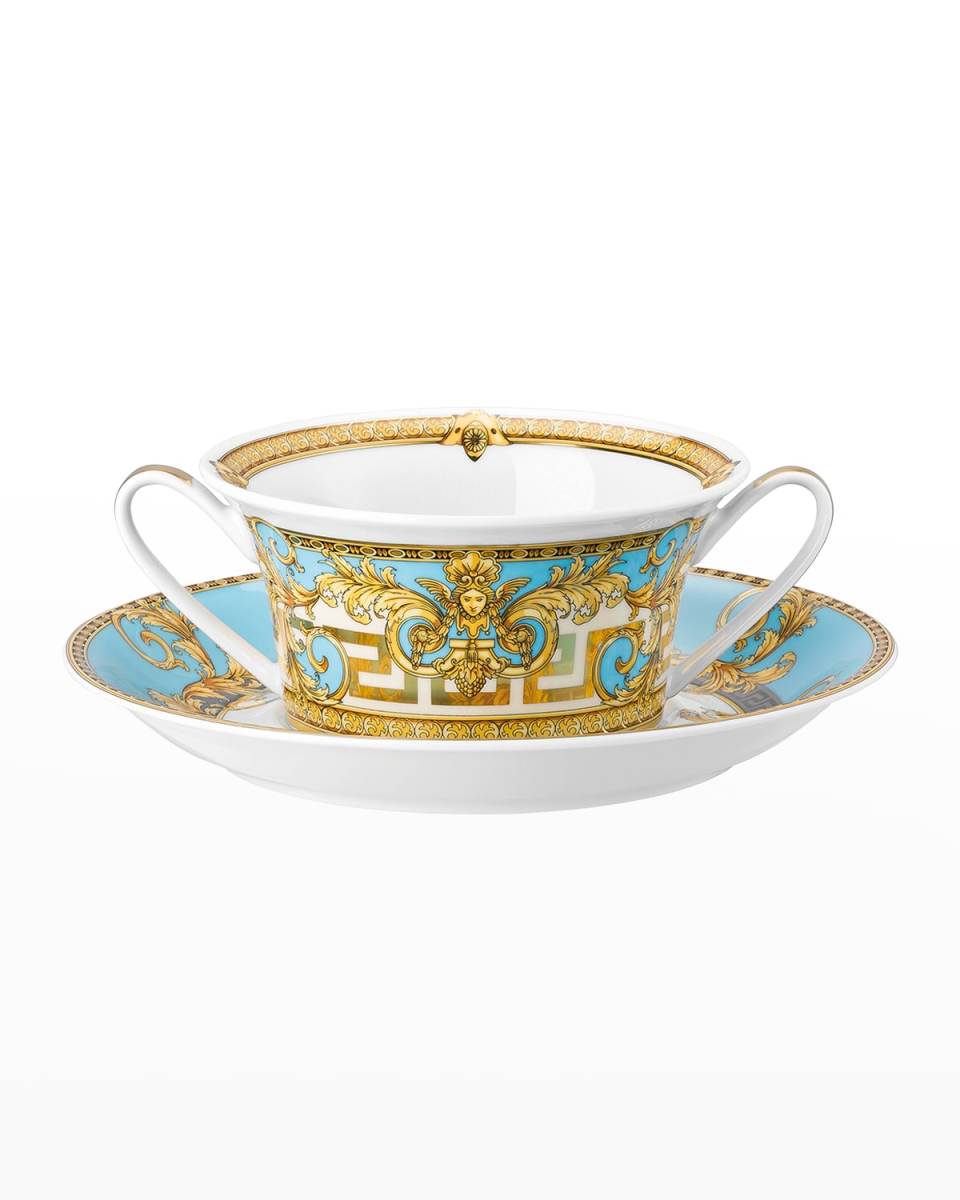 Grey Prestige Gala Cream Soup Cup & Saucer