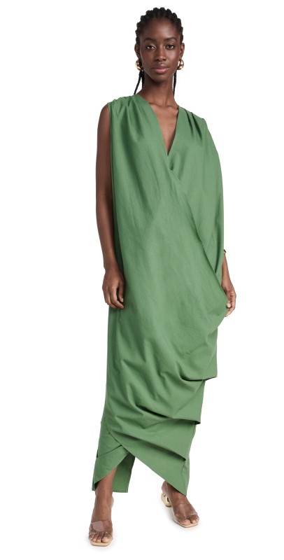 Andrea Iyamah Sayo Kaftan Dress Forest