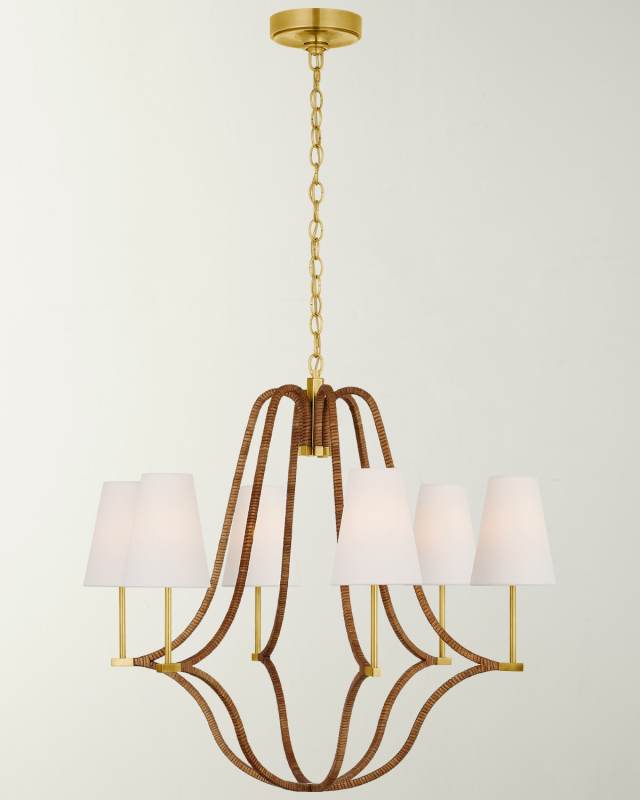 Biscayne 30" 6-Light Large Wrapped Chandelier by Chapman & Myers