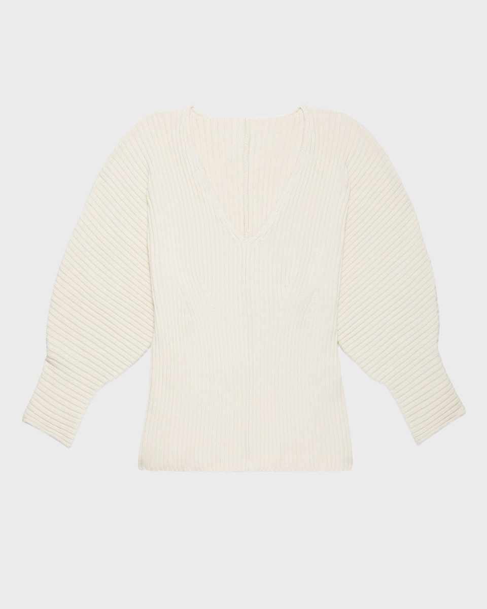 Olla Puff-Sleeve Organic Cotton Sweater