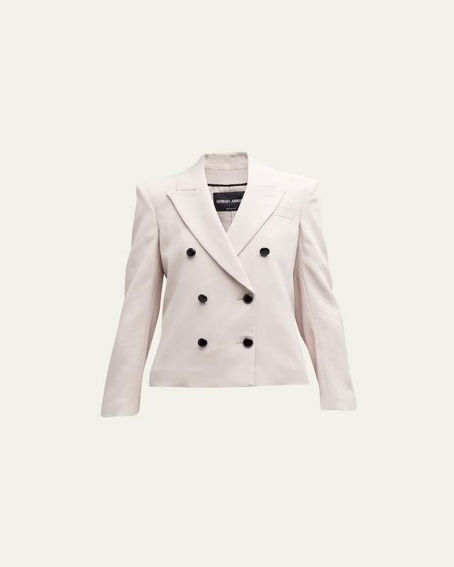 Cady Double-Breasted Crop Blazer