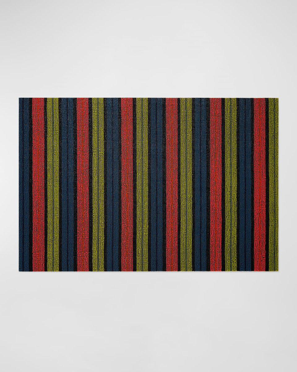 Ribbon Stripe Indoor/Outdoor Shag Runner, 2' x 6'