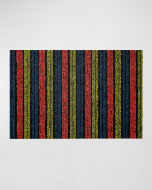 Ribbon Stripe Indoor/Outdoor Shag Runner, 2' x 6'