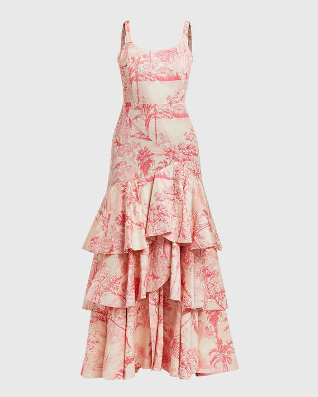 Marseilles Tiered Ruffle Convertible Gown