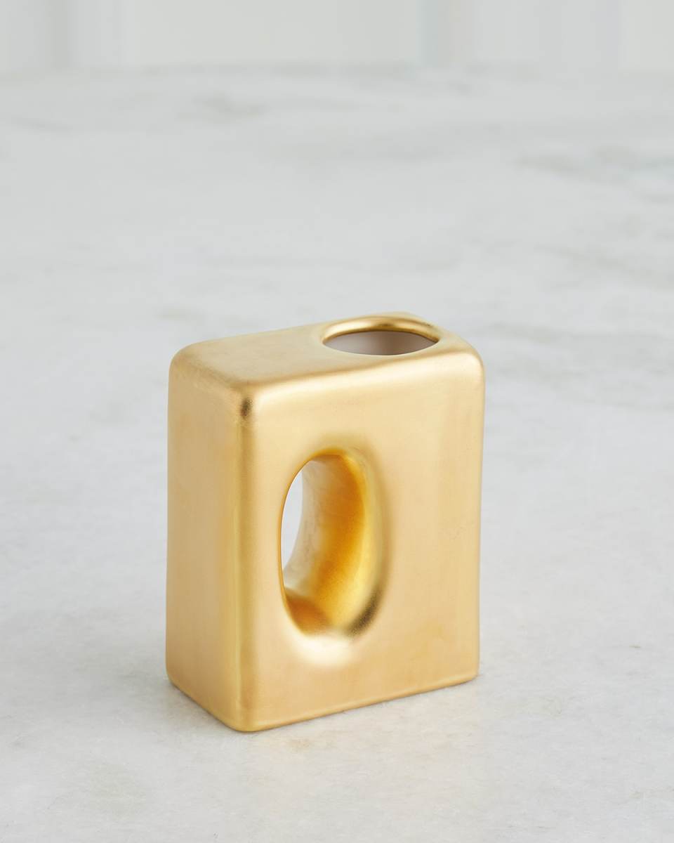 Oh Yes Matte Gold Vase, 5"