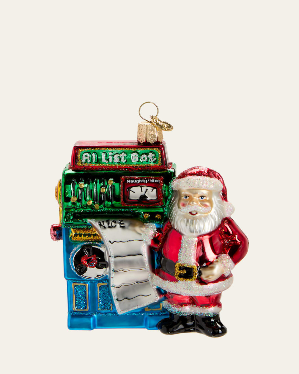 Santa's AI List Bot Christmas Ornament