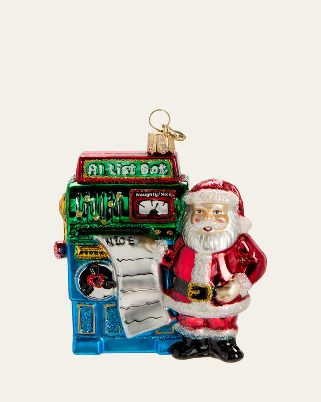 Santa's AI List Bot Christmas Ornament