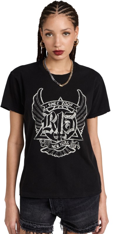 R13 R13kate Boy Tee Black