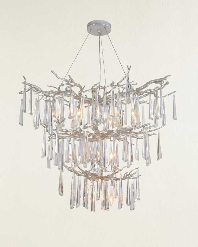 Twelve Light Crystal Drop Chandelier