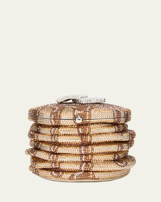 Pancakes Crystal Minaudiere Bag