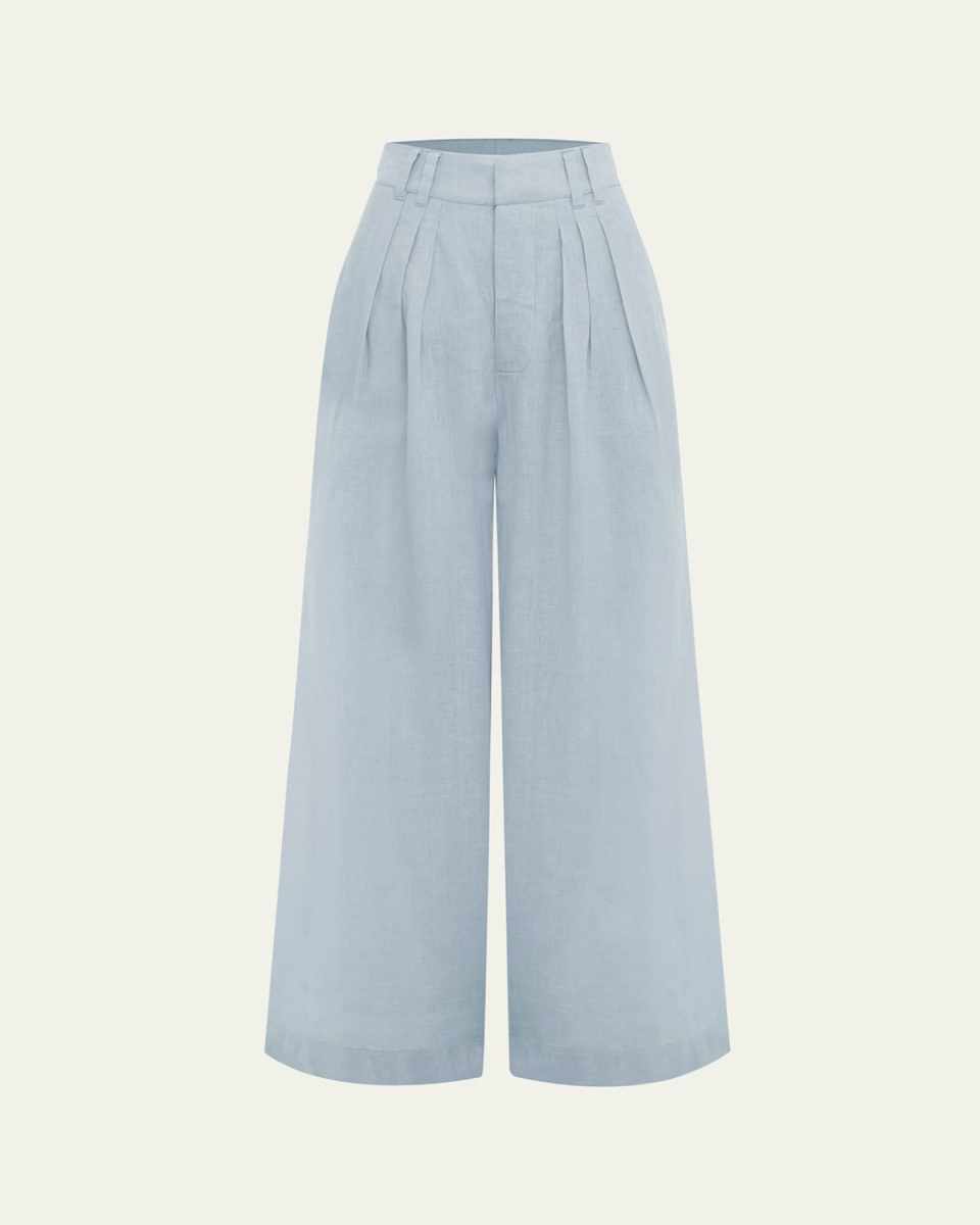 Parker Wide-Leg Linen Trousers