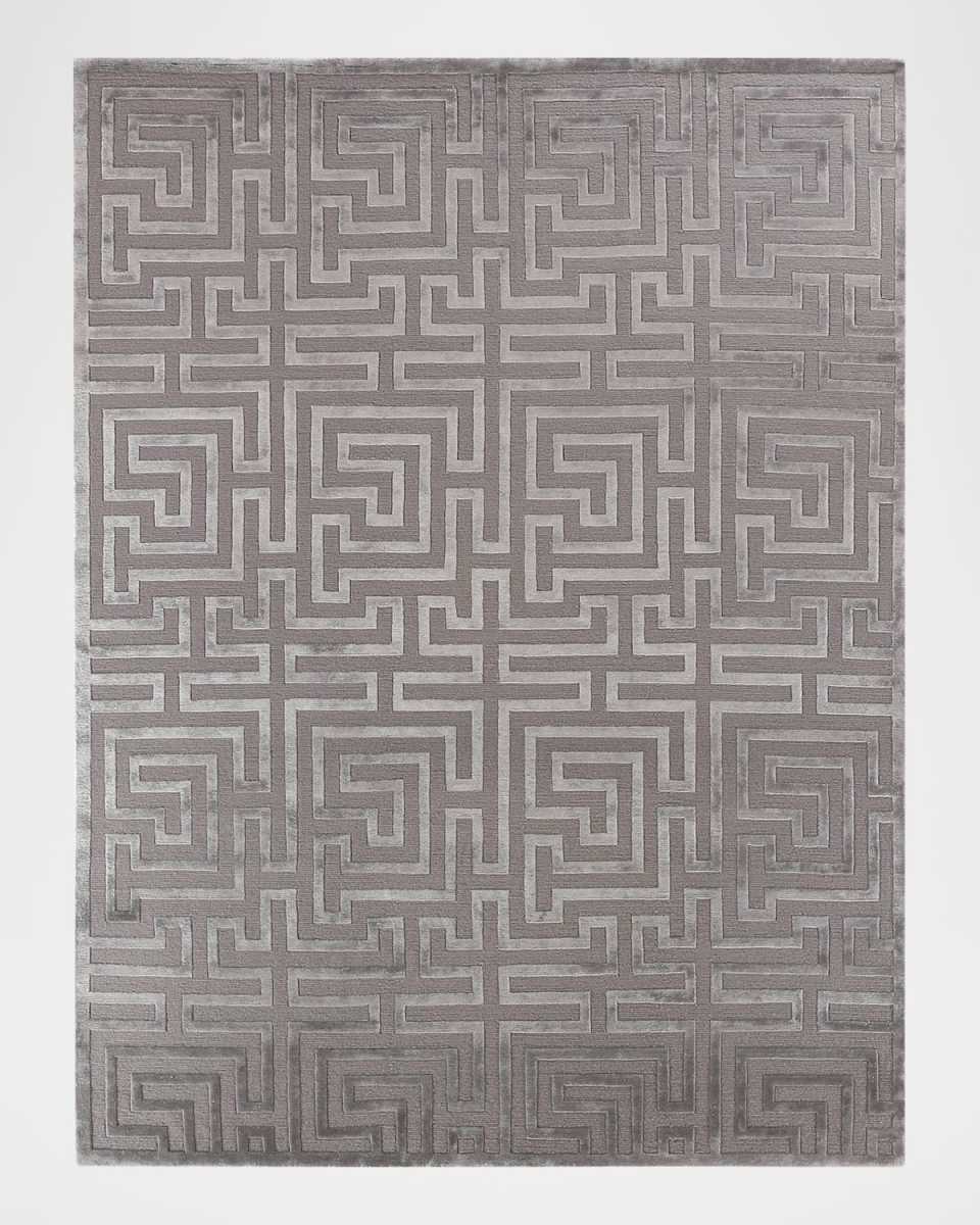 Trellis Hand-Knotted Rug, 6' x 9'
