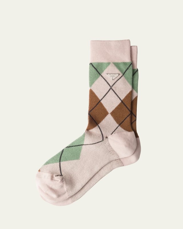 Argyle Metal Logo Socks