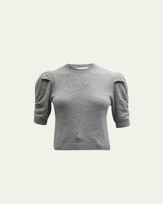 Ruched Cashmere-Wool Sweater