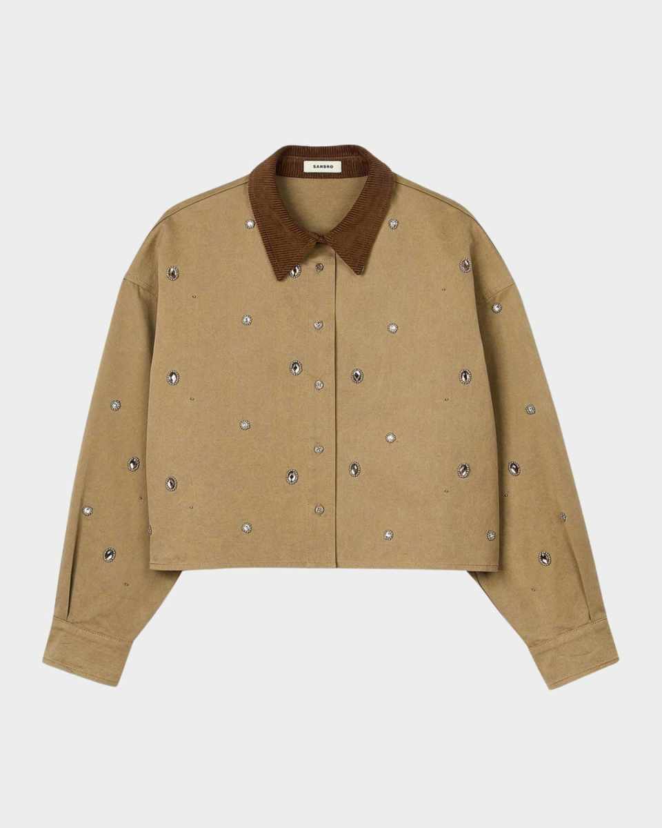 Wagan Embellished Cropped Shirt