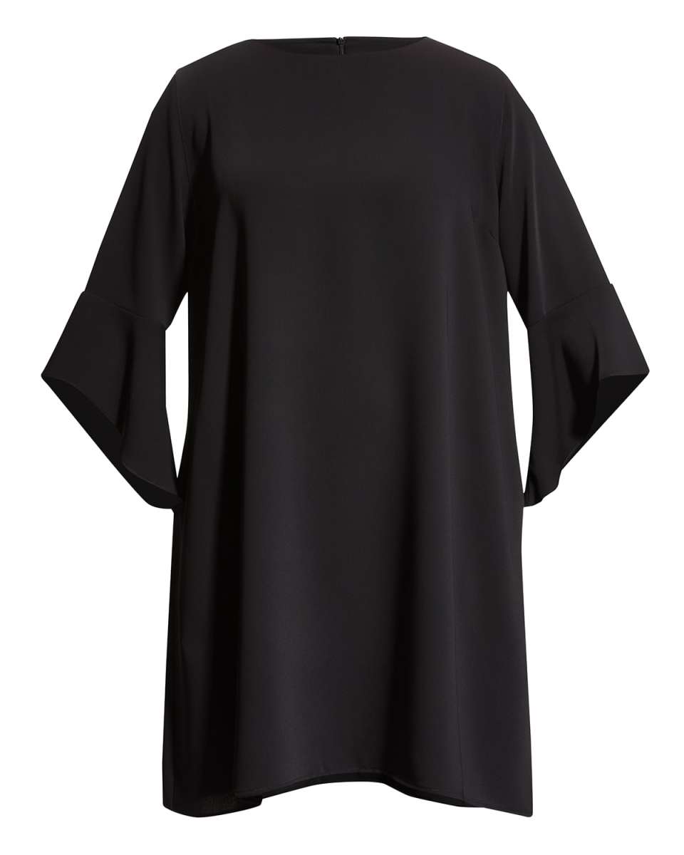 Plus Size Julia Ruffle-Sleeve Crepe Dress