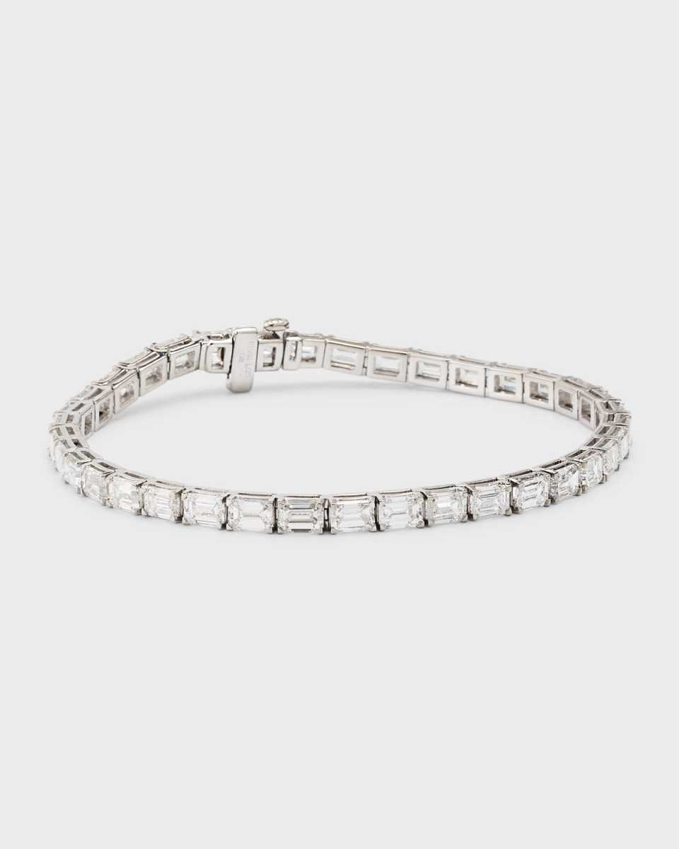 Lab Grown Diamond Platinum Emerald-Cut Bracelet, 7"L, 12.21ctw