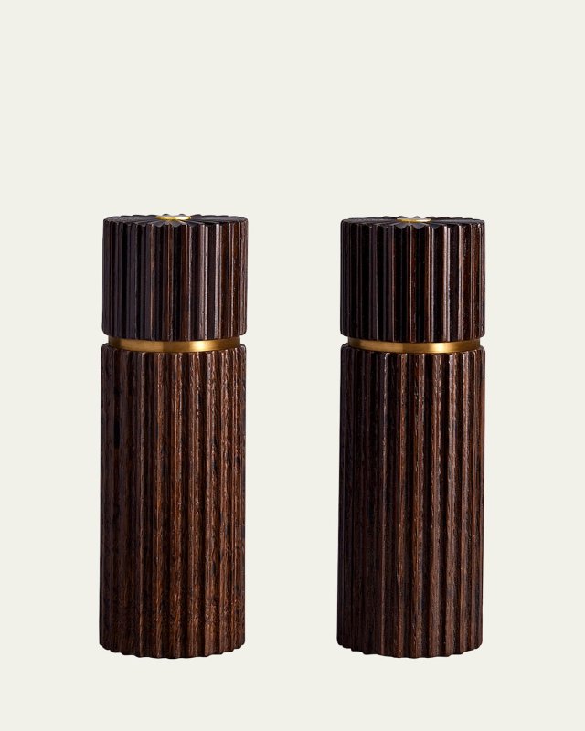 Ionic Salt & Pepper Mills, Smoked Oak