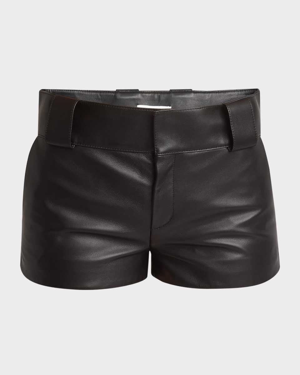 Nappa Leather Mini Shorts