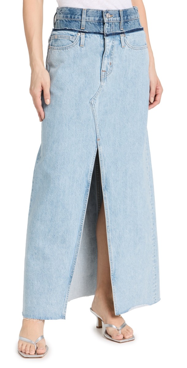 SLVRLAKE Re-Work Dallas Double Waistband Skirt Twin Valley