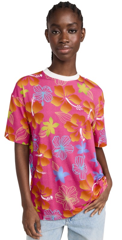 BruceGlen Tiki Floral Graphic Tee Tiki Floral