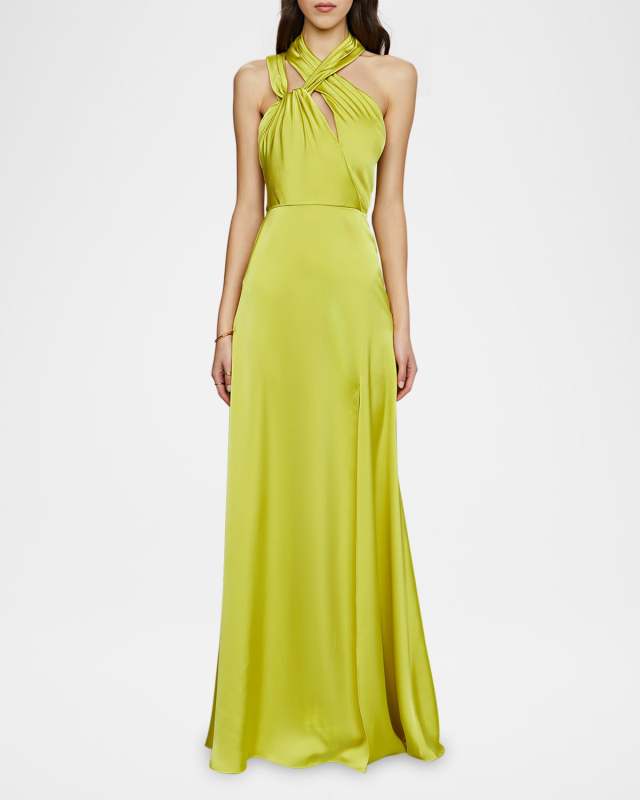 Allen Strappy Satin Gown
