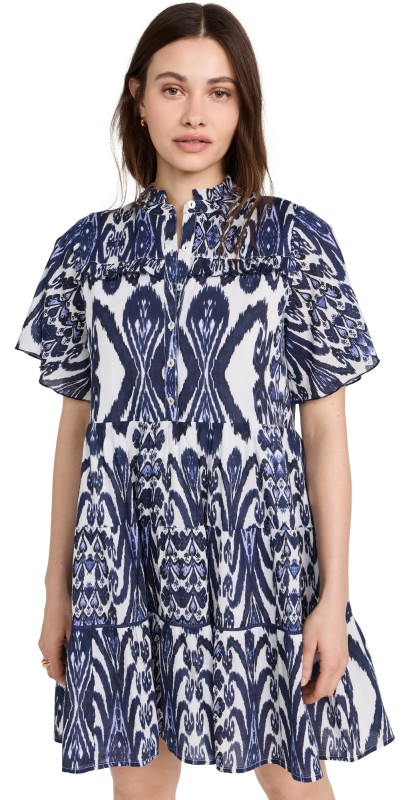 Ro's Garden Vibeka Short Dress Blue Kyoto